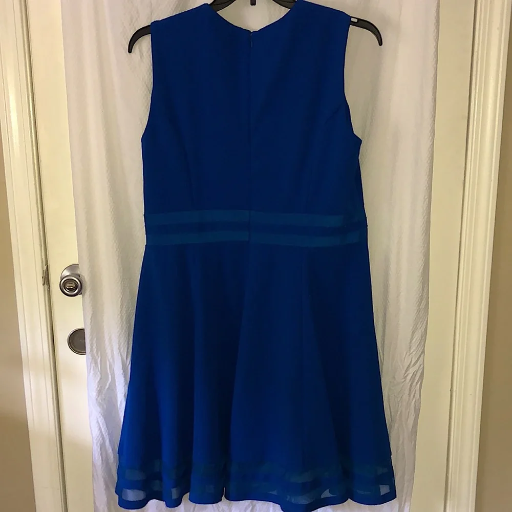 Calvin Klein sleeveless Electric Blue size 14W knee length cocktail dress - Picture 6 of 8